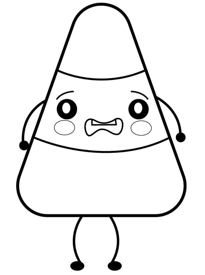 Scared Candy Corn Coloring Game Scared Candy Corn