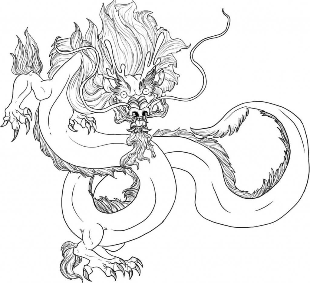 Scary Chinese Dragon Coloring Game Scary Chinese Dragon