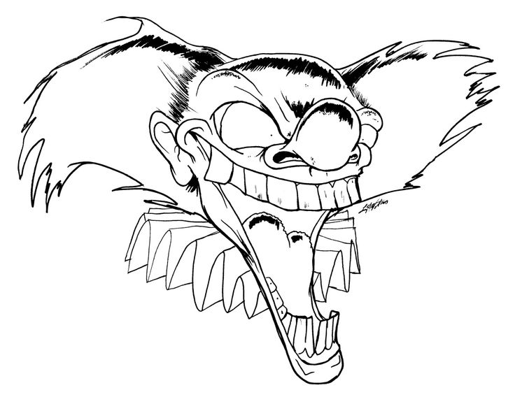 Scary Clown Coloring Game Scary Clown