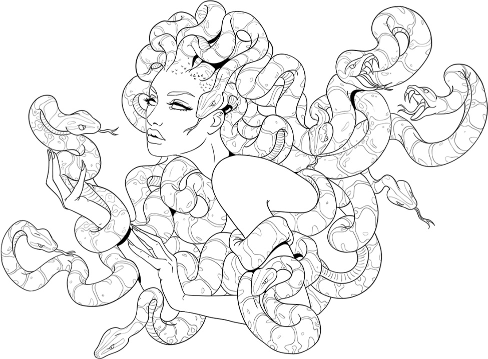 Scary Medusa Coloring Game Scary Medusa