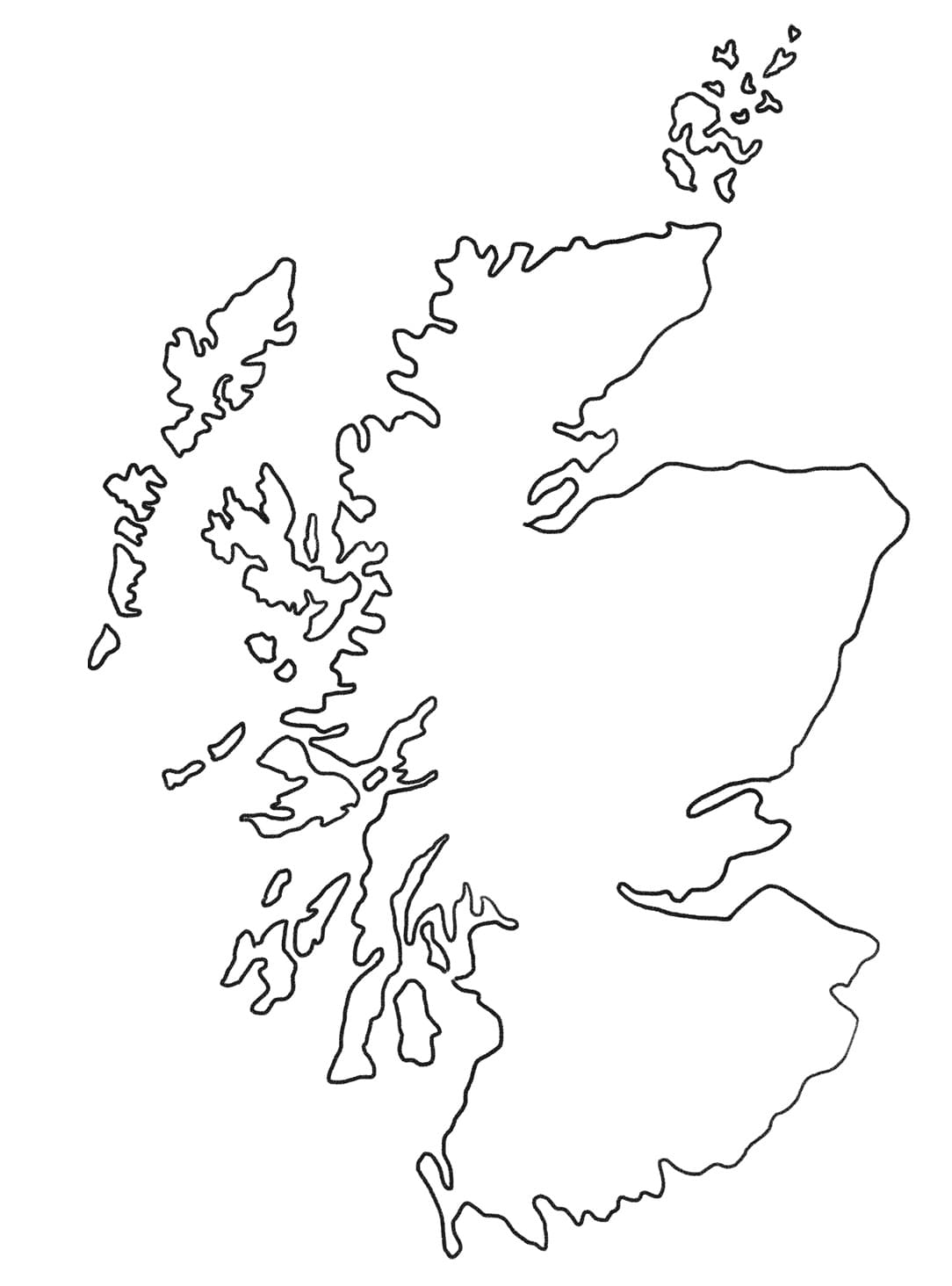 Scotland Map 1 Coloring Game Scotland Map 1