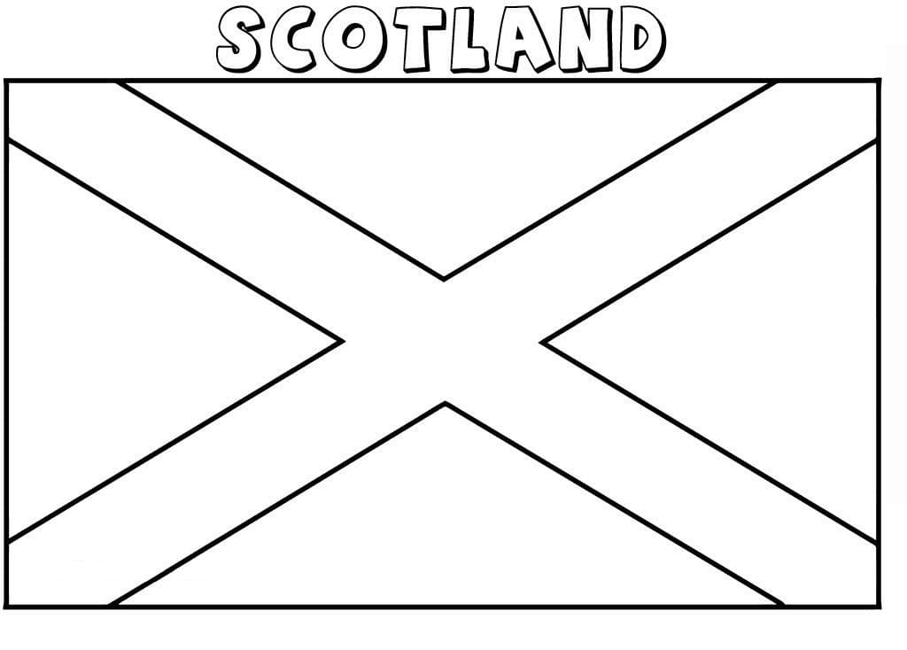 Scotland's Flag Coloring Game Scotland's Flag