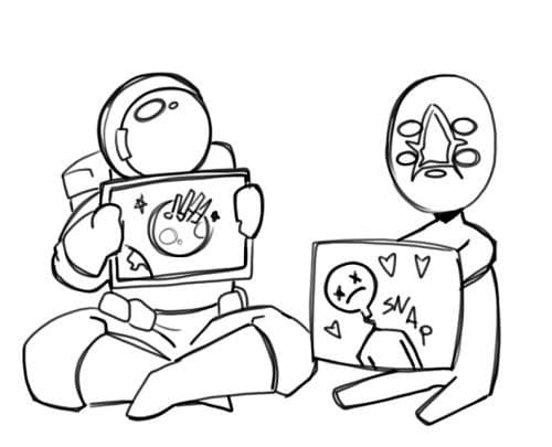 Scp-173 with Among Us