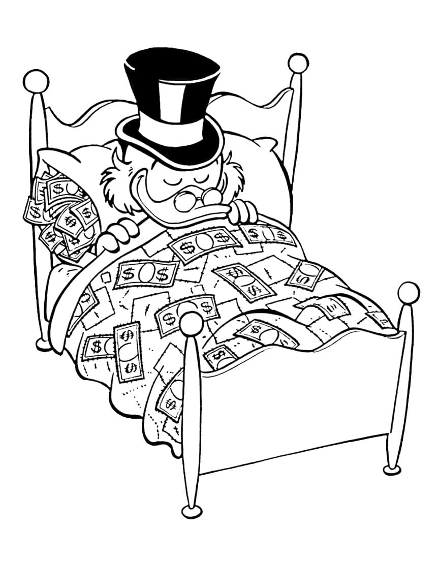 Scrooge McDuck Sleeping