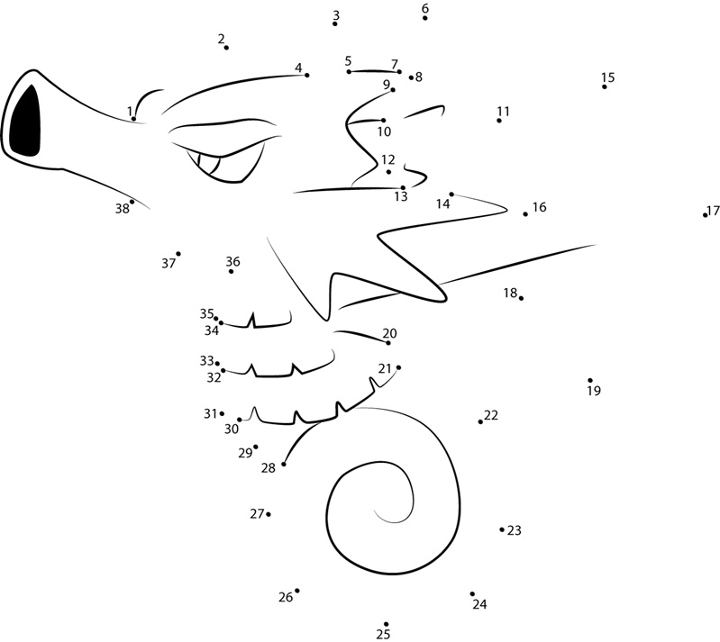 Seadra Pokemon Dot to Dot