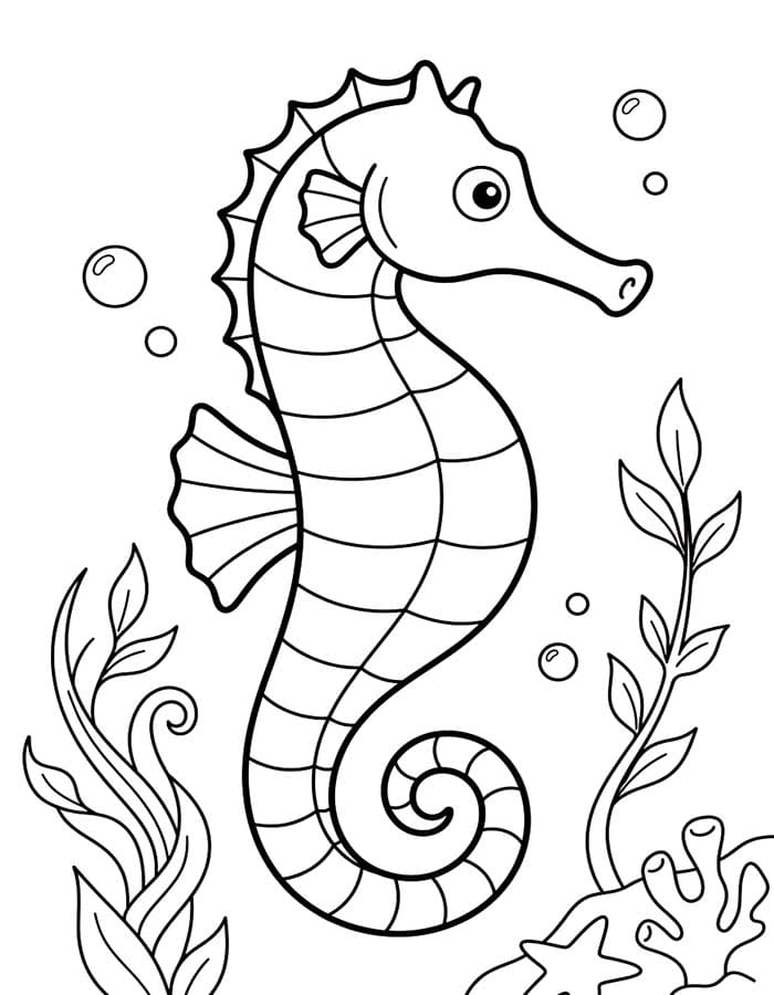 Seahorse Free Printable