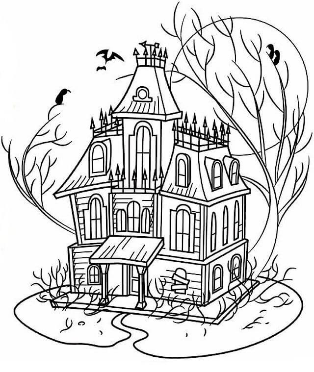 Secret Haunted House Coloring Game Secret Haunted House