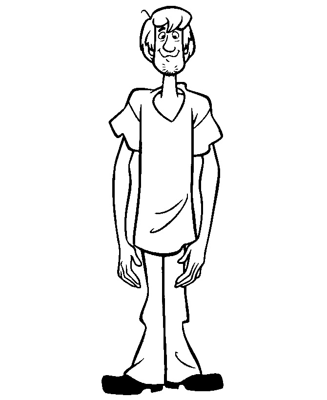 Shaggy Standing Coloring - Play Free Coloring Game Online