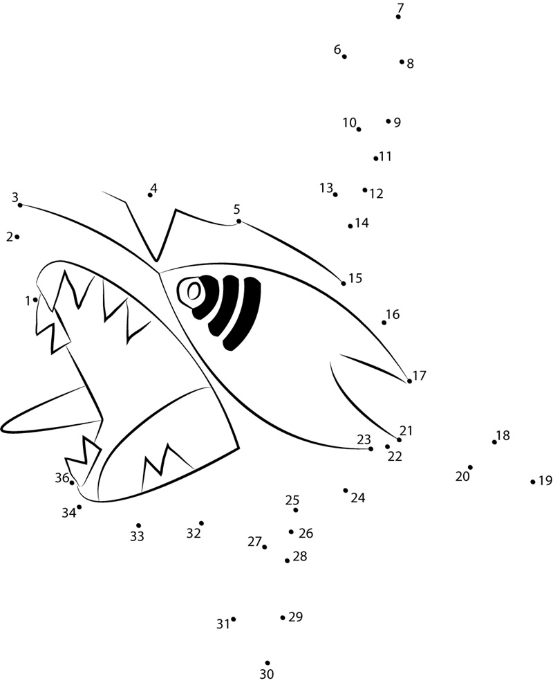 Sharpedo Pokemon Dot to Dot