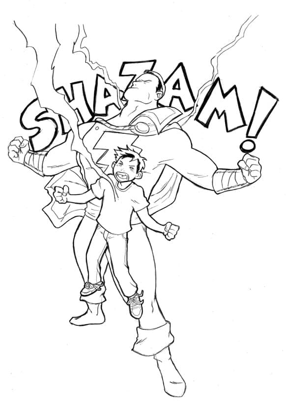 Shazam Billy Batson Coloring Game Shazam Billy Batson