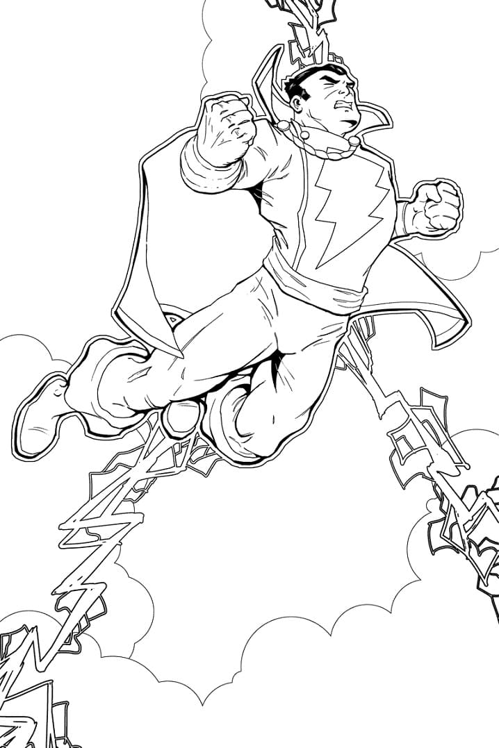 Shazam and His Power Coloring Game Shazam and His Power