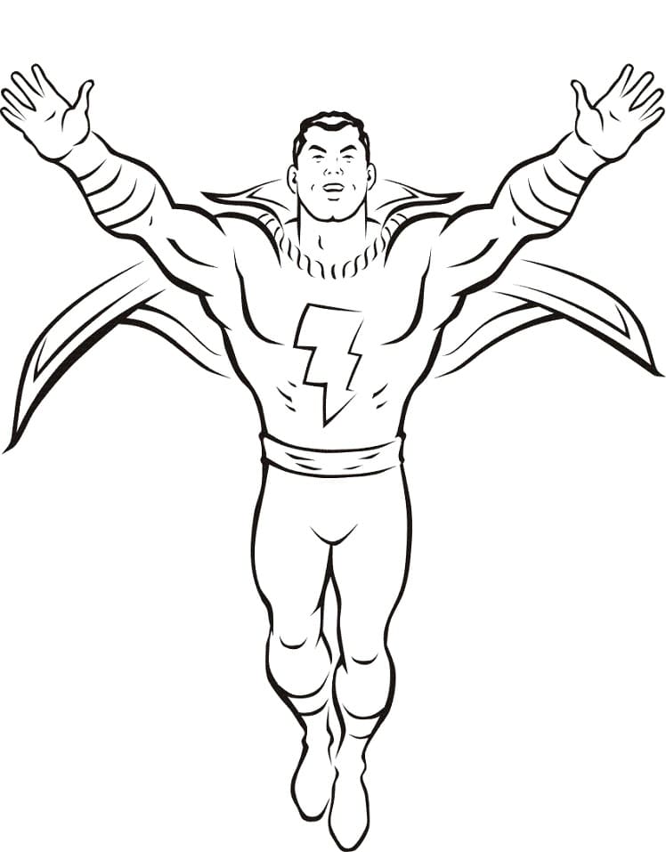 Shazam from Dc Coloring Game Shazam from Dc