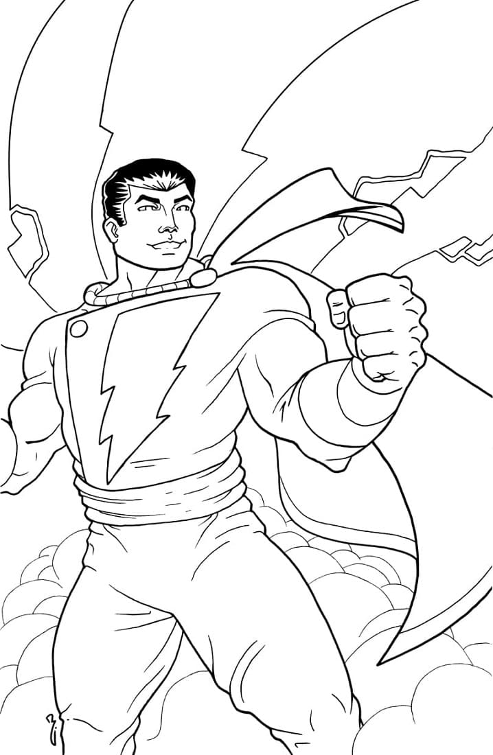 Shazam in Sky Coloring Game Shazam in Sky