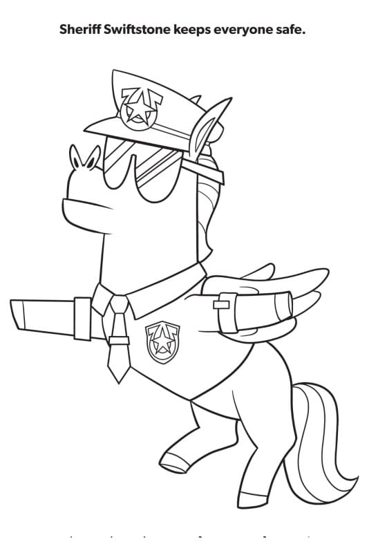 Sheriff Swiftstone Coloring Game Sheriff Swiftstone