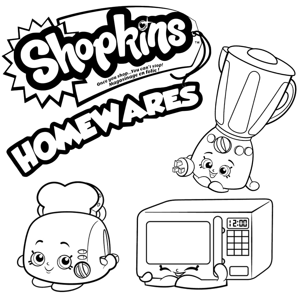 Shopkins Homewares Coloring Game Shopkins Homewares