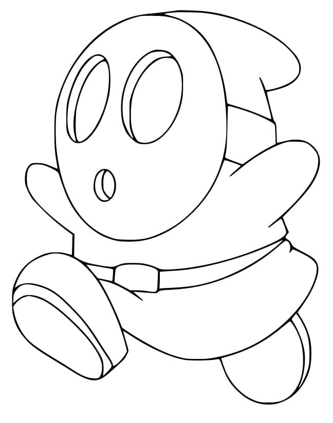 Shy Guy Mario Free Printable Coloring Game Shy Guy Mario Free Printable