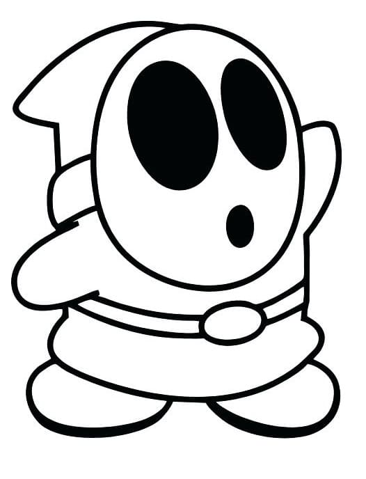 Shy Guy Mario Printable Coloring Game Shy Guy Mario Printable