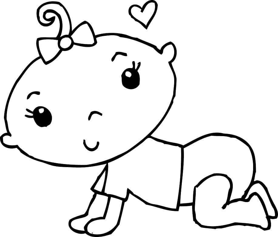 Simple Baby Girl Coloring Game Simple Baby Girl