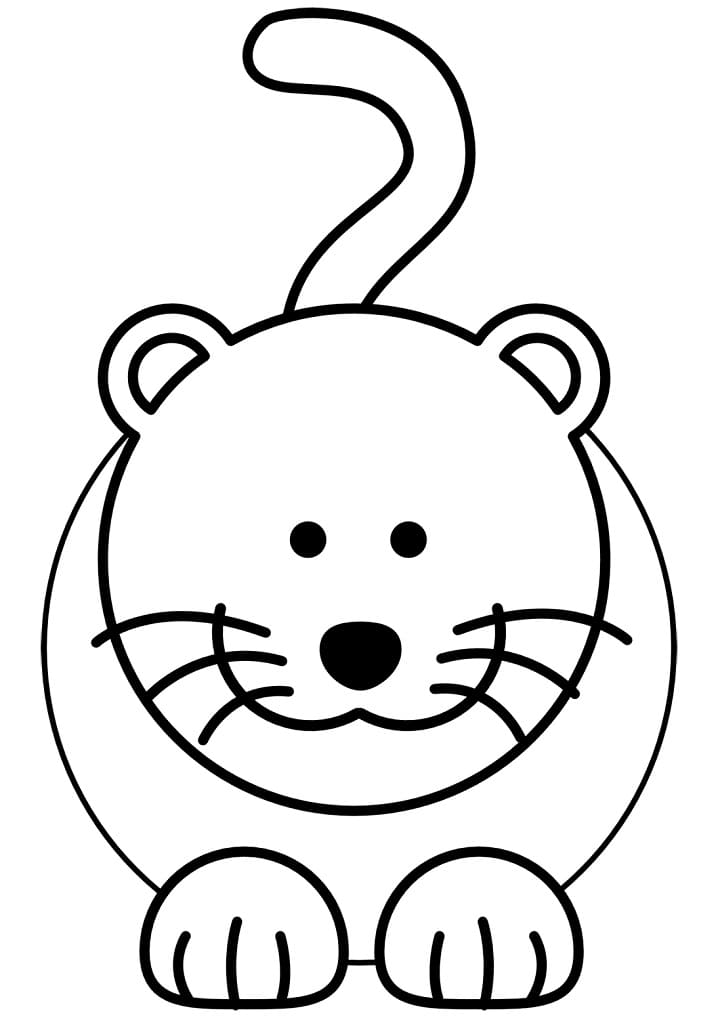 Simple Cat Coloring Game Simple Cat