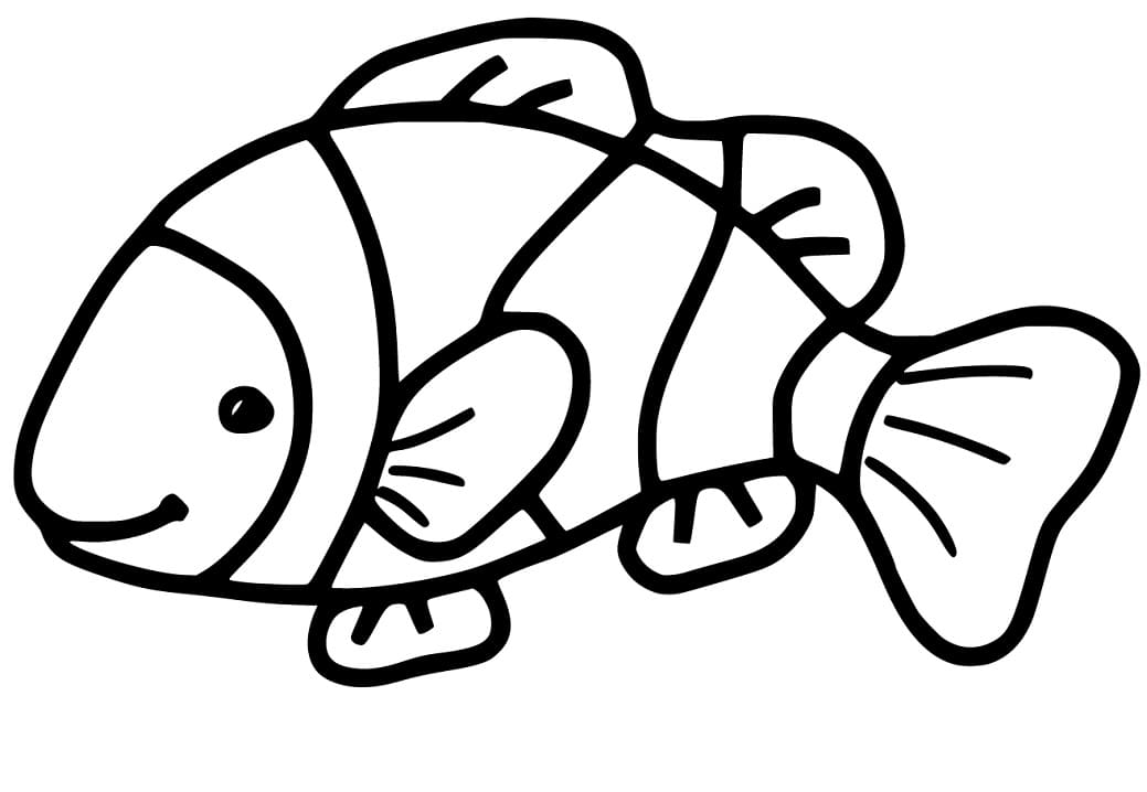 Simple Clownfish Coloring Game Simple Clownfish