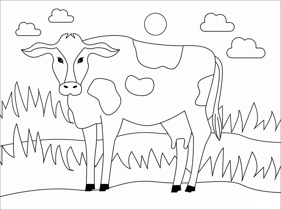 Simple Cow Coloring Game Simple Cow