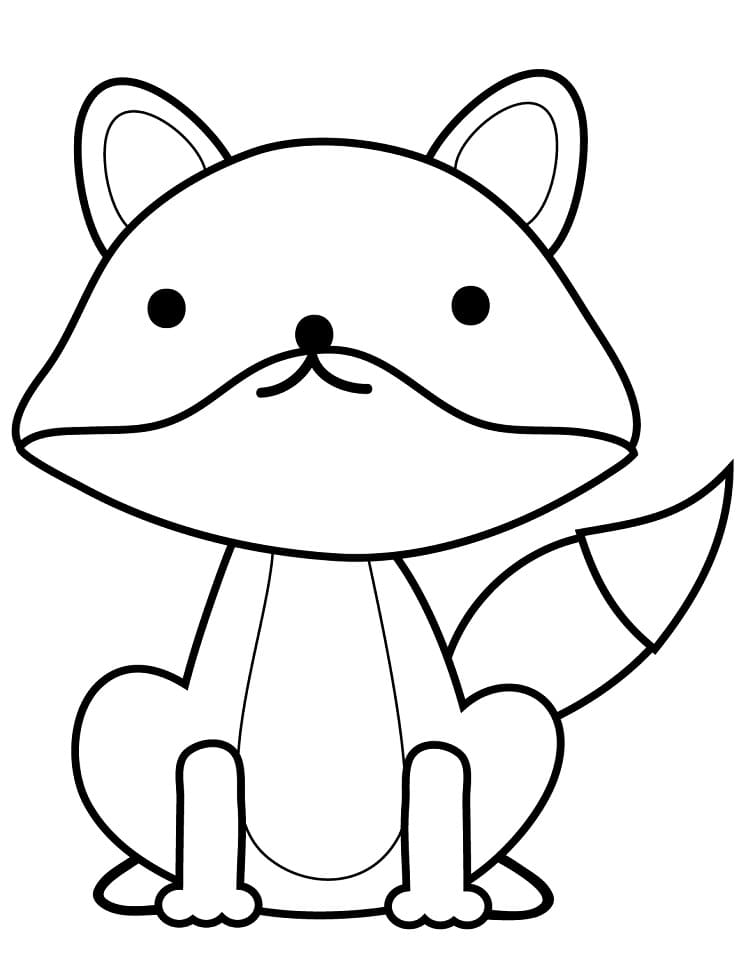 Simple Cute Fox Coloring Game Simple Cute Fox
