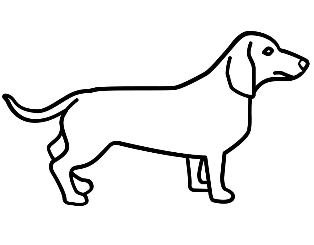 Simple Dachshund 1 Coloring Game Simple Dachshund 1