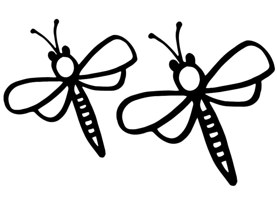 Simple Dragonflies Coloring Game Simple Dragonflies