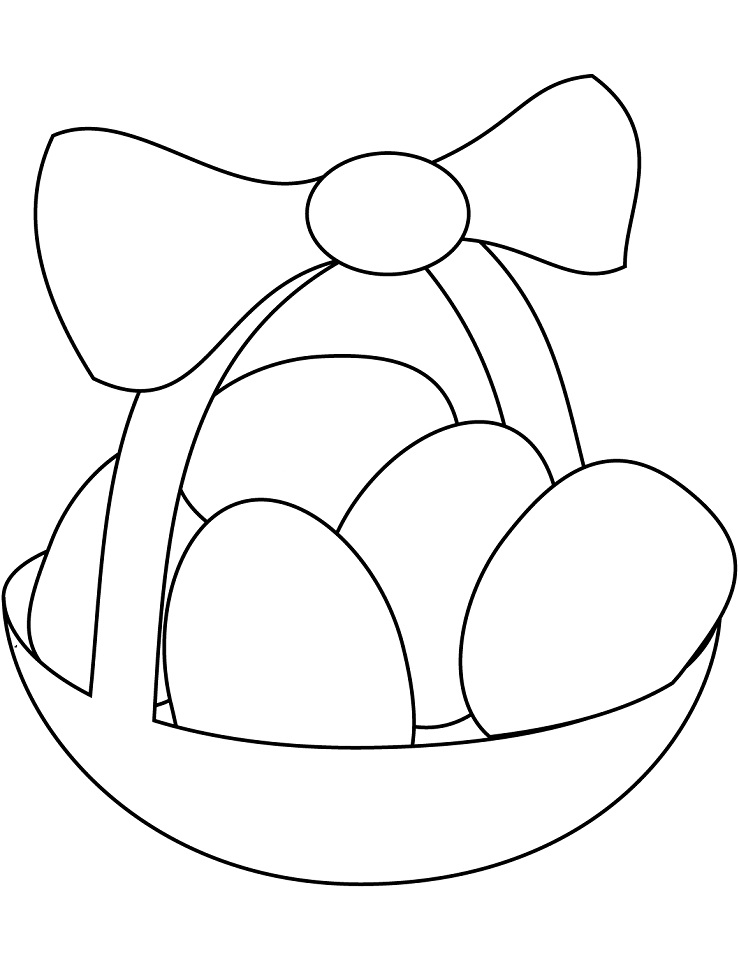 Simple Easter Basket 1 Coloring Game Simple Easter Basket 1