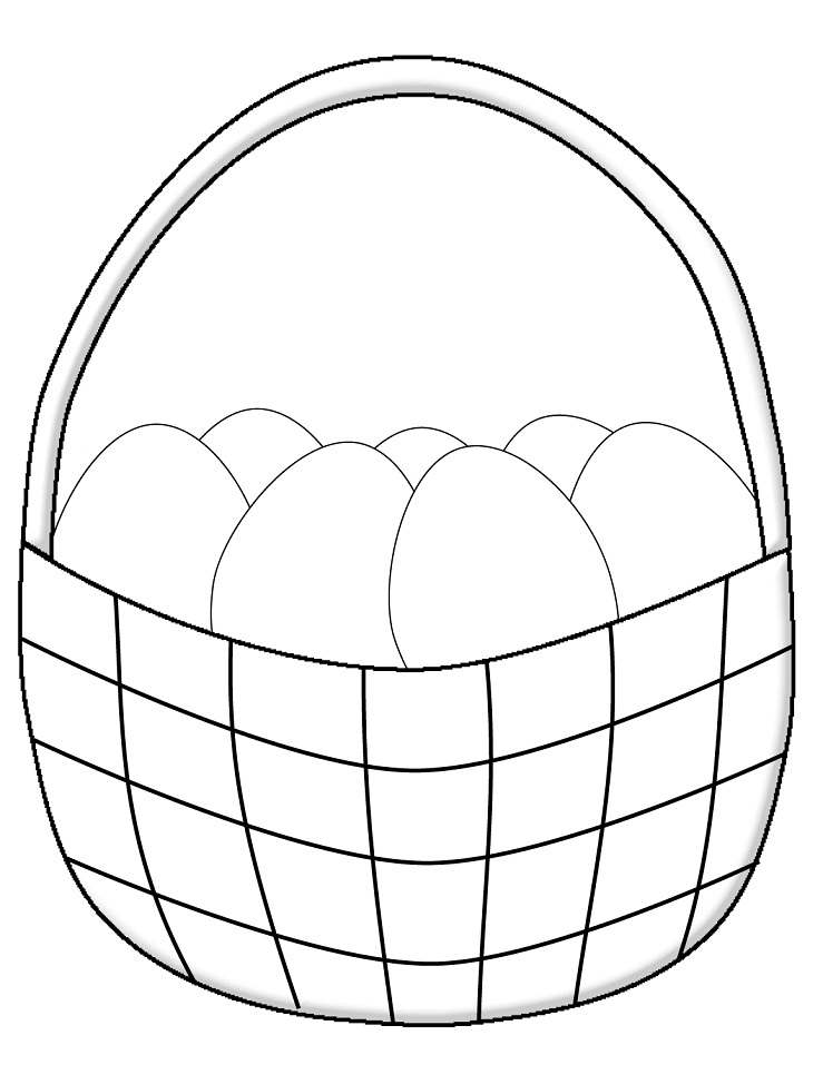 Simple Easter Basket Coloring Game Simple Easter Basket