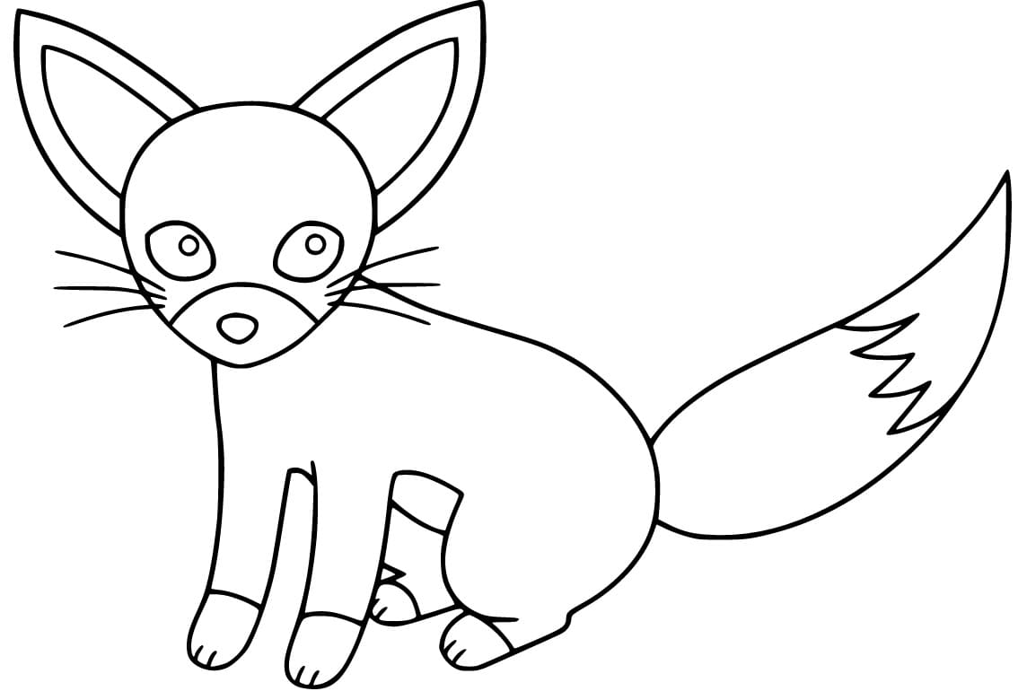 Fennec Fox 1 Coloring - Play Free Coloring Game Online