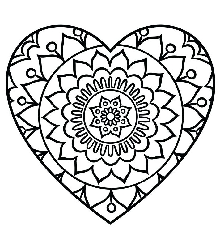 Simple Heart Mandala