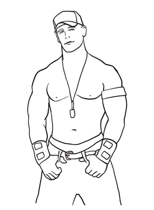 Simple John Cena Coloring Game Simple John Cena