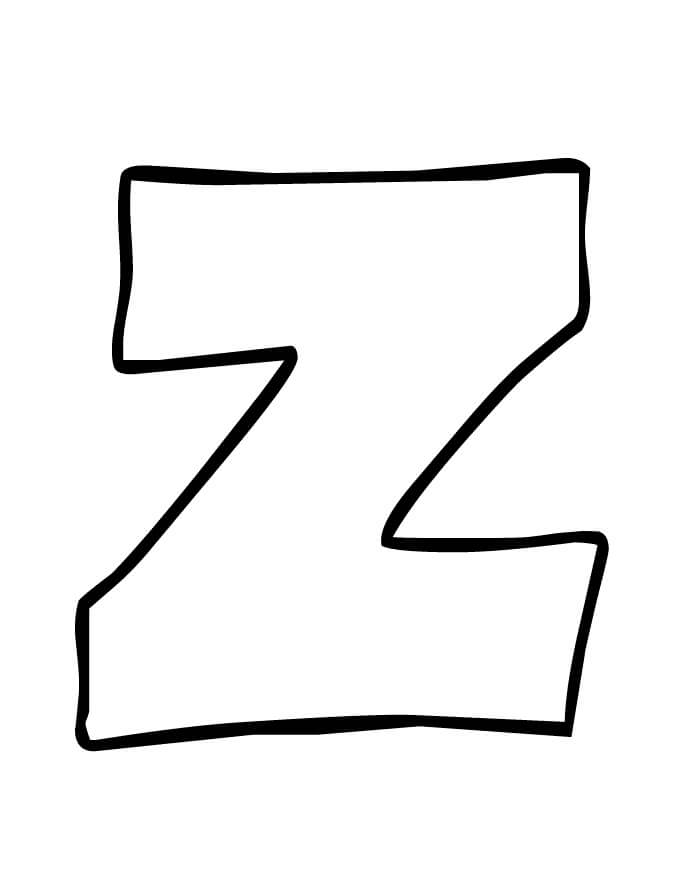 Simple Letter Z Coloring Game Simple Letter Z