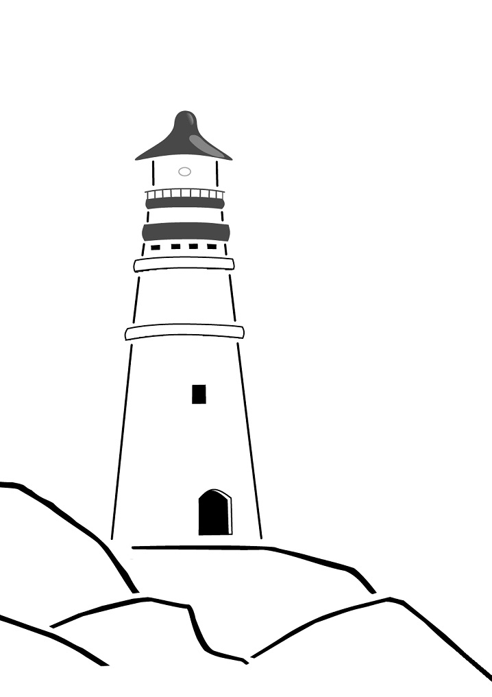 Simple Lighthouse Coloring Game Simple Lighthouse