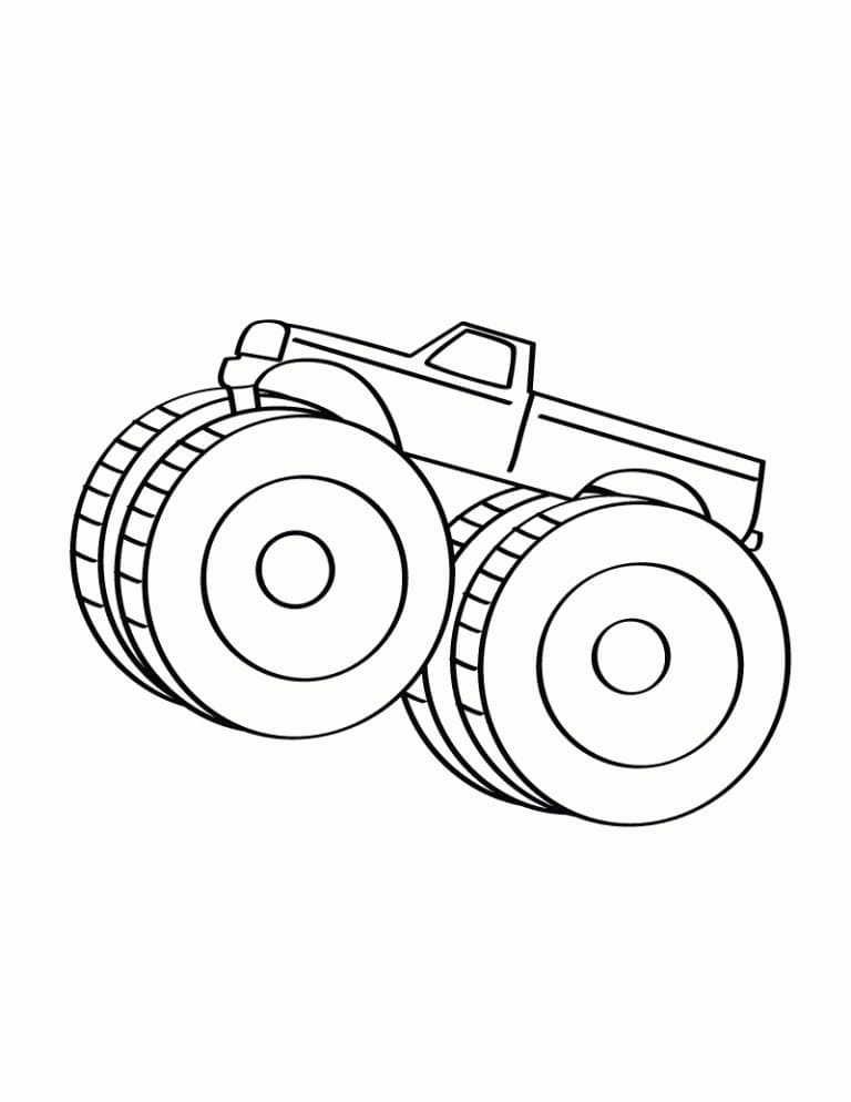 Simple Monster Truck 1 Coloring Game Simple Monster Truck 1