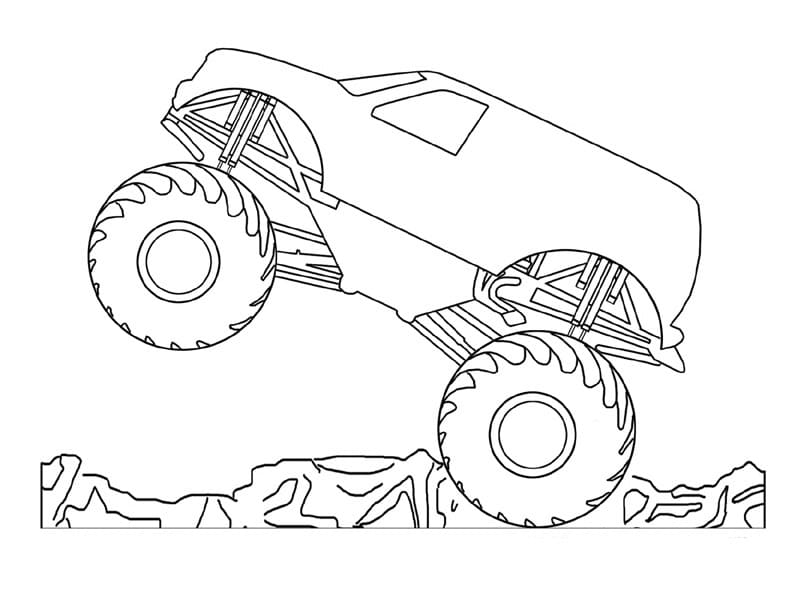 Simple Monster Truck Coloring Game Simple Monster Truck