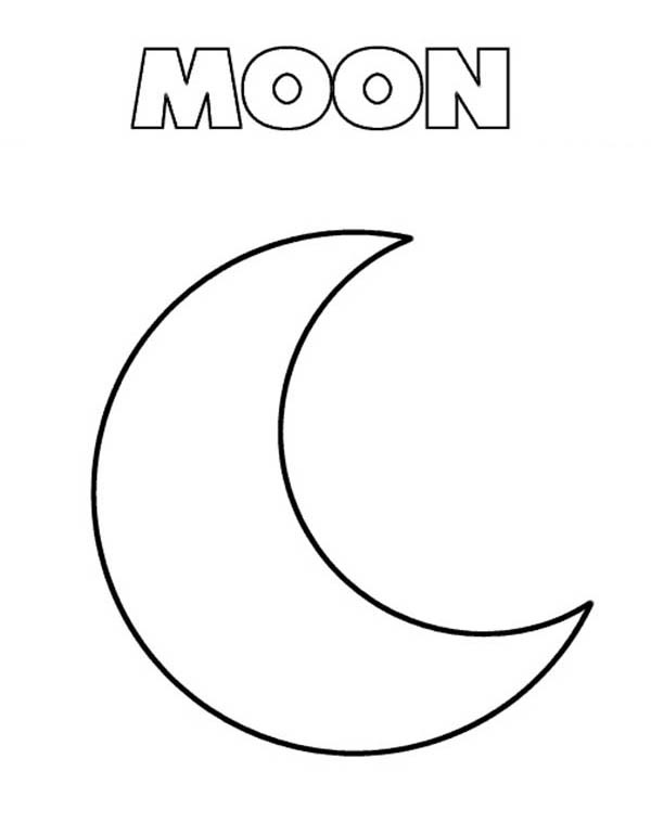 Simple Crescent Moon Coloring - Play Free Coloring Game Online