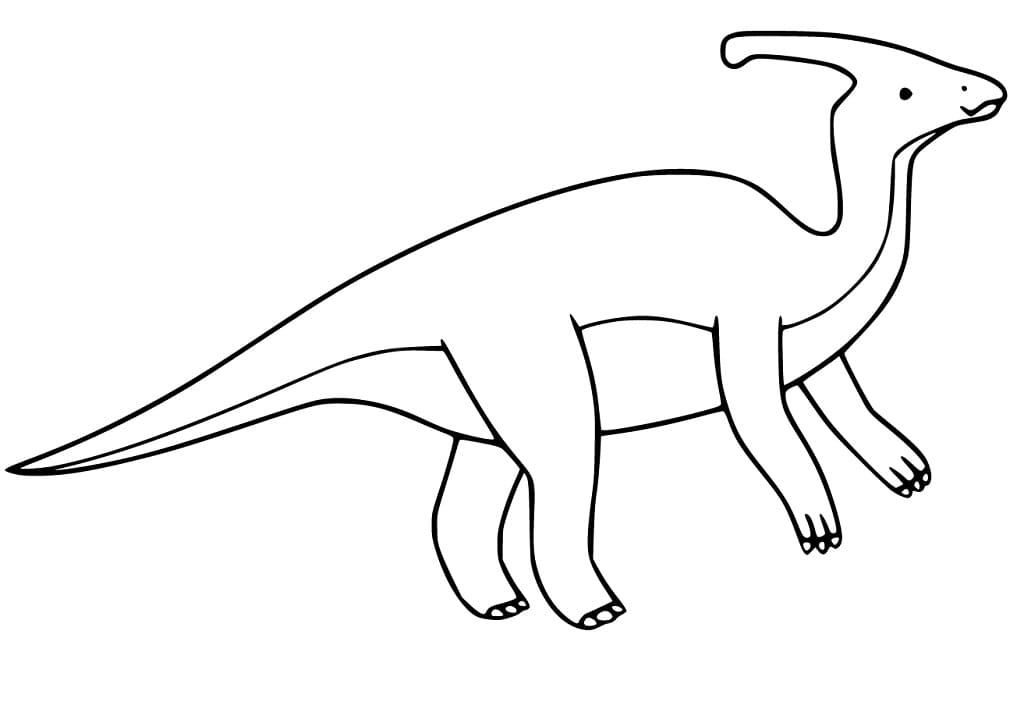Simple Parasaurolophus Coloring Game Simple Parasaurolophus