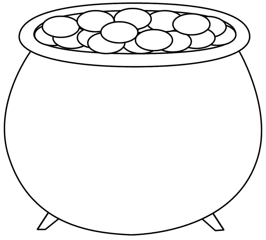 Simple Pot of Gold Coloring Game Simple Pot of Gold