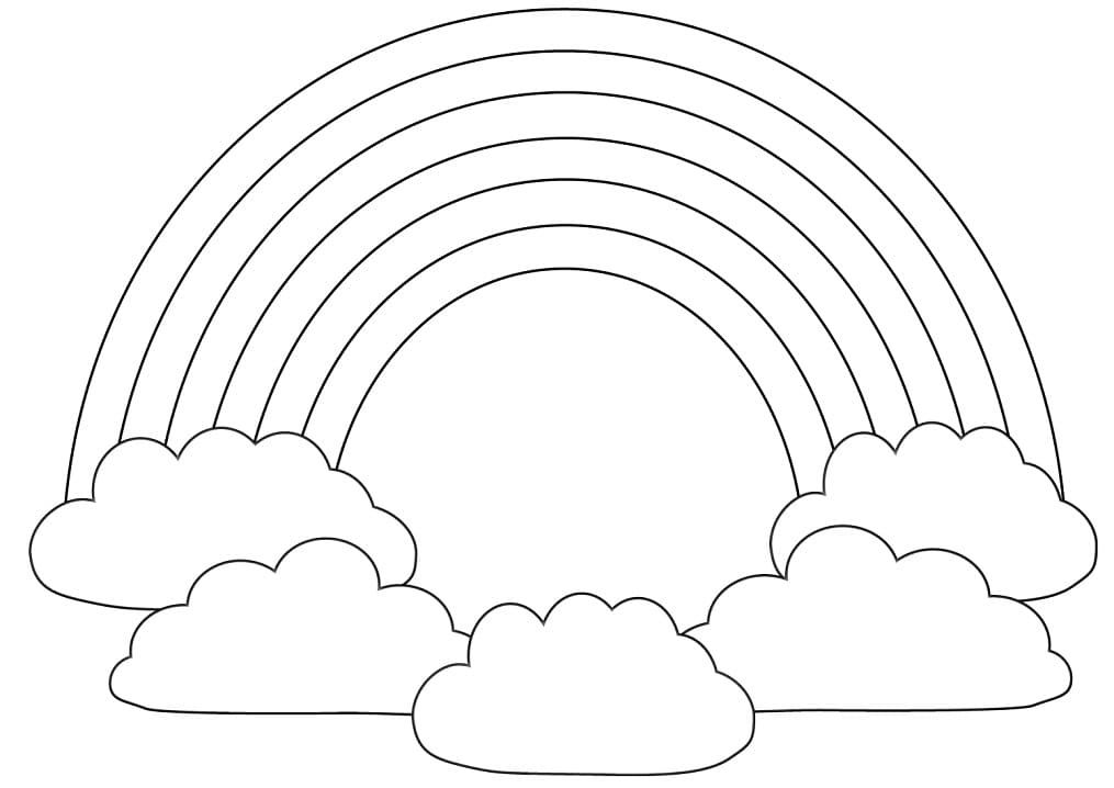 Simple Rainbow and Clouds