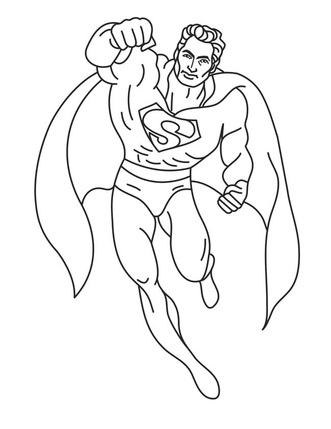 Simple Superman Coloring Game Simple Superman