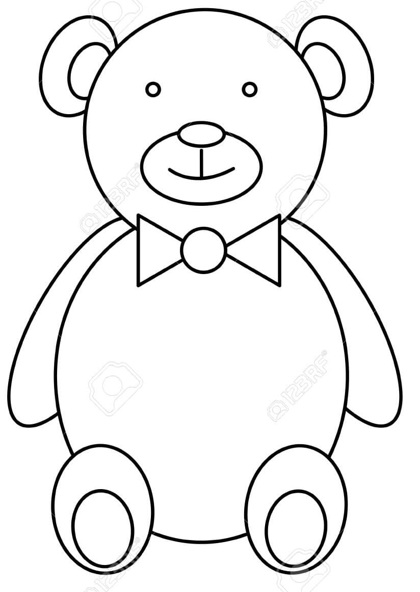 Simple Teddy Bear Coloring Game Simple Teddy Bear