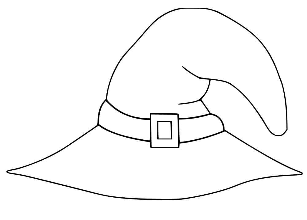 Simple Witch Hat Coloring Game Simple Witch Hat