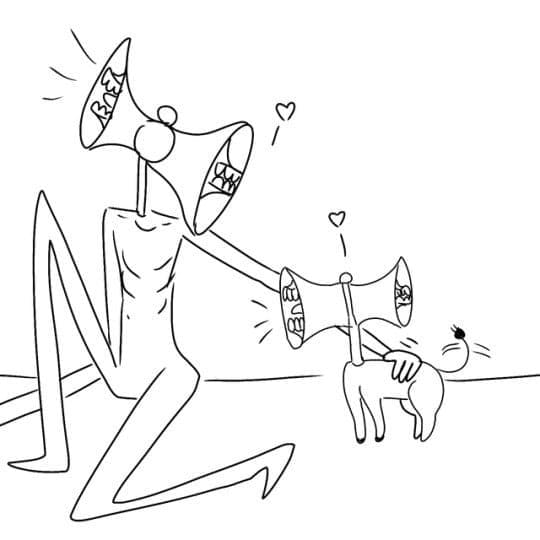 Siren Head and Pet Coloring Game Siren Head and Pet