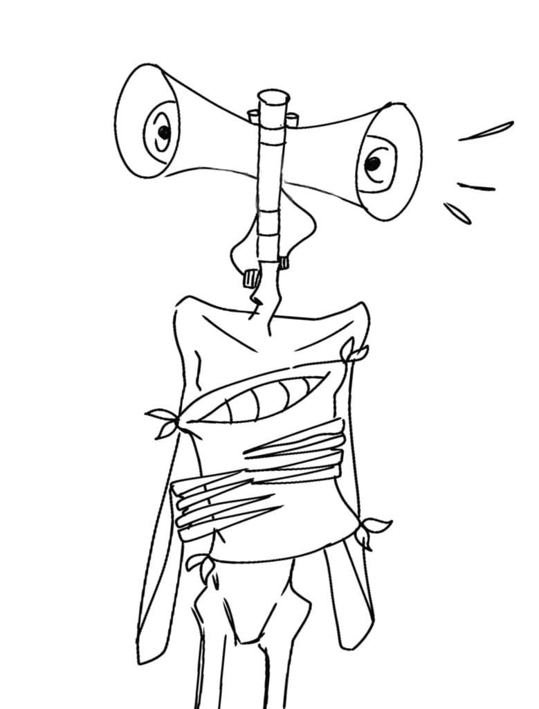 Siren Head and Pillow Coloring Game Siren Head and Pillow