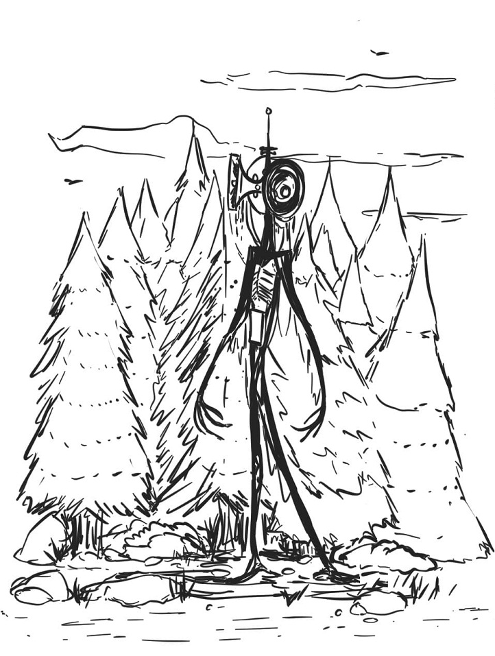 Siren Head in the Forest Coloring Game Siren Head in the Forest