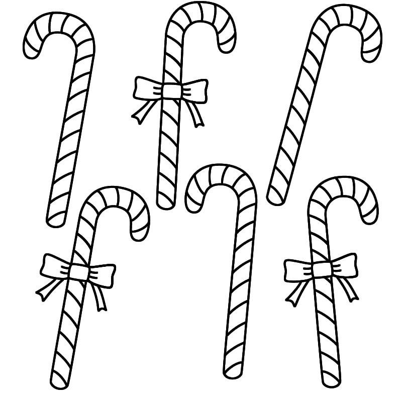 Six Candy Cane