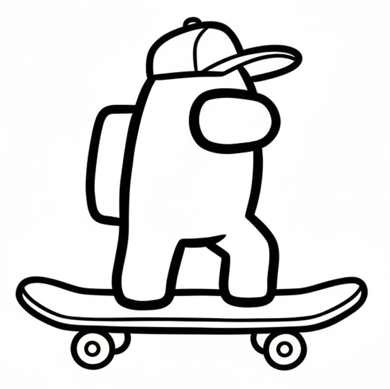 Skate Board Among Us