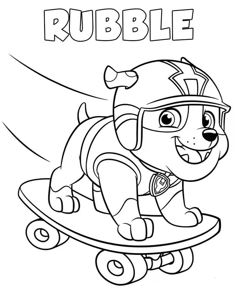 Skateboarding Rubble Coloring Game Skateboarding Rubble